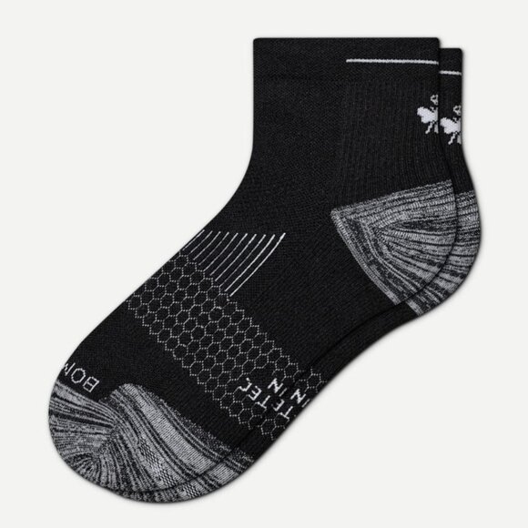 NWT Bombas Women's Running Quarter Socks (Black Bee) - Picture 4 of 9